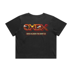 Home Sunset Women's Crop Top (Faded Black)