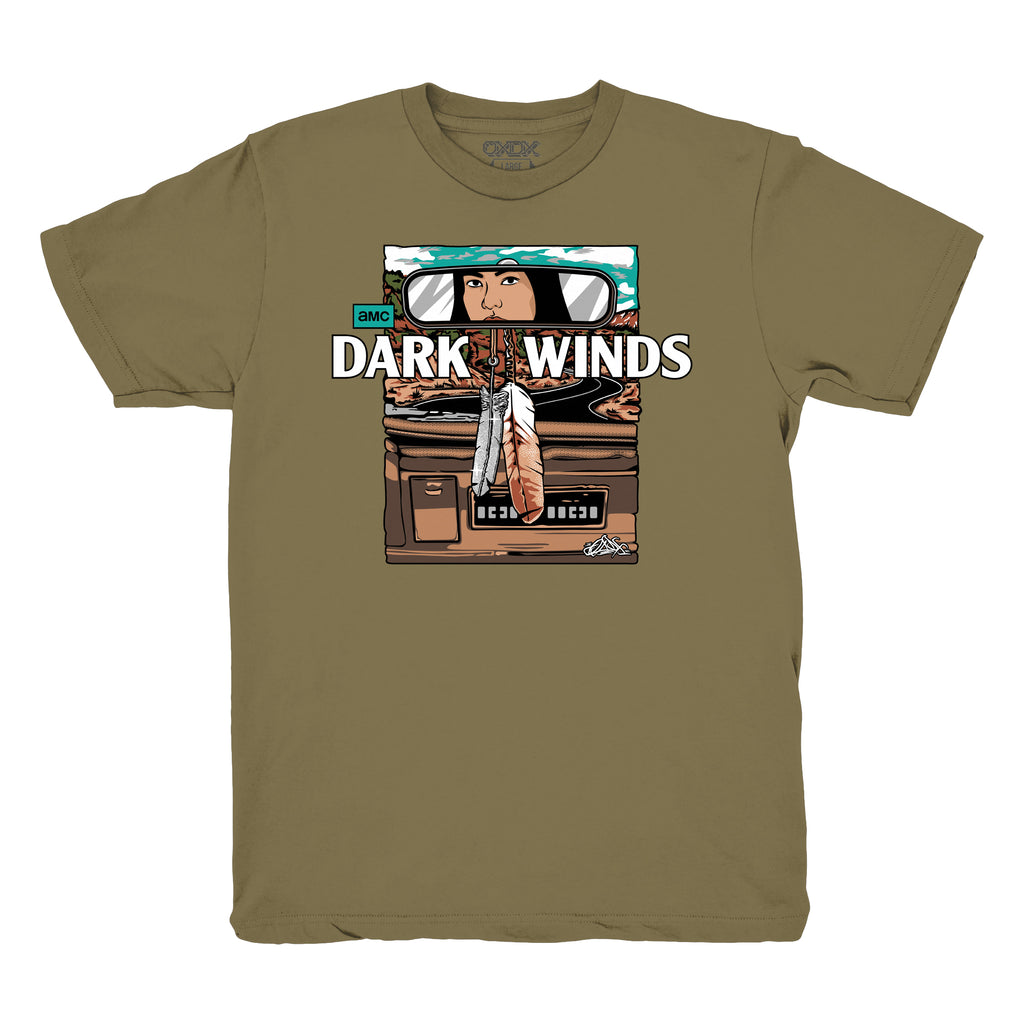 Silver Feather Military Green Tee