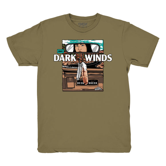 Silver Feather Military Green Tee