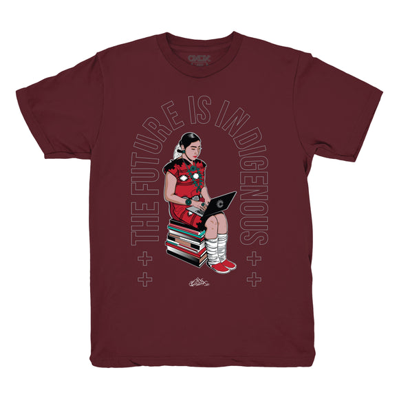 The Future Is Indigenous Tee (Maroon)