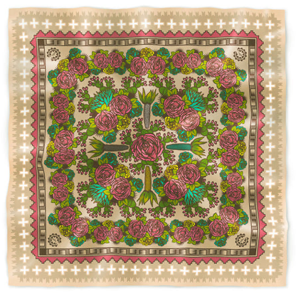 Desert Floral Silk Scarf